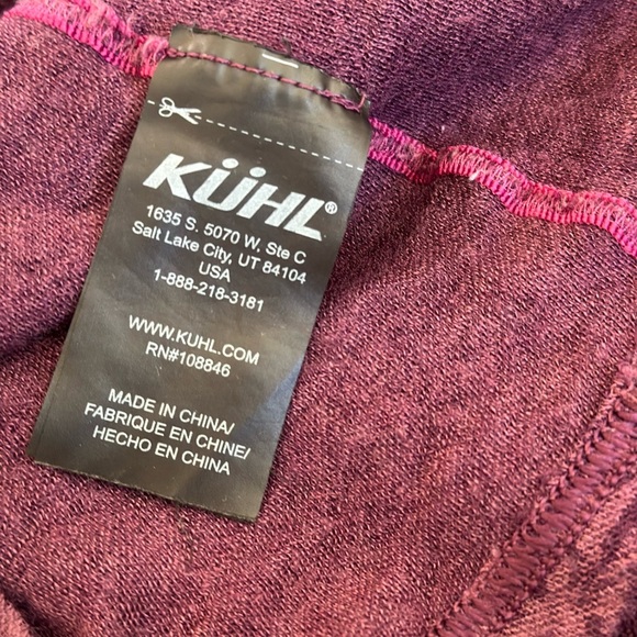 Kuhl Kaskade Zip Neck Long Sleeve Athletic Shirt Women’s SMALL Wool Blend EUC - Picture 7 of 9